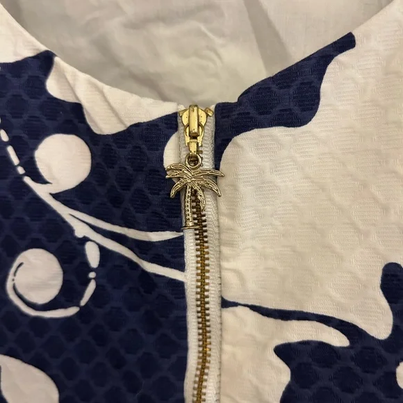 Lilly Pulitzer White Dress with Navy Accents - Picture 7 of 8